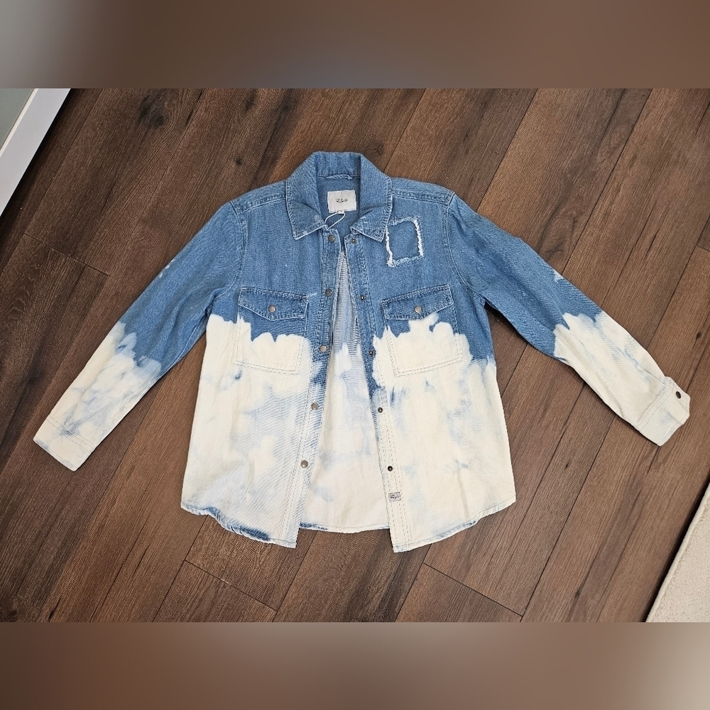 NWT Rails Turner Bleached Denim Shirt - SIZE S - Picture 8 of 14